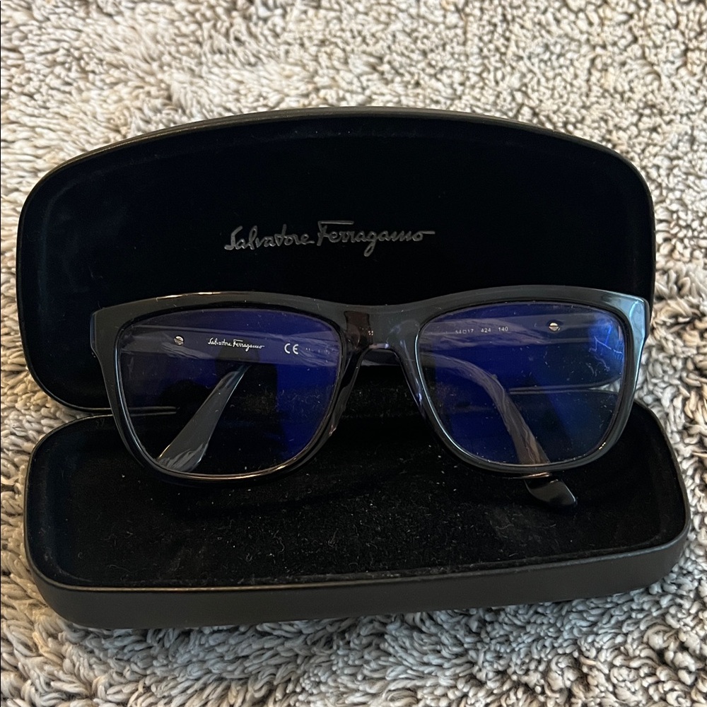 Salvatore Ferragamo Black Eyewear Frame